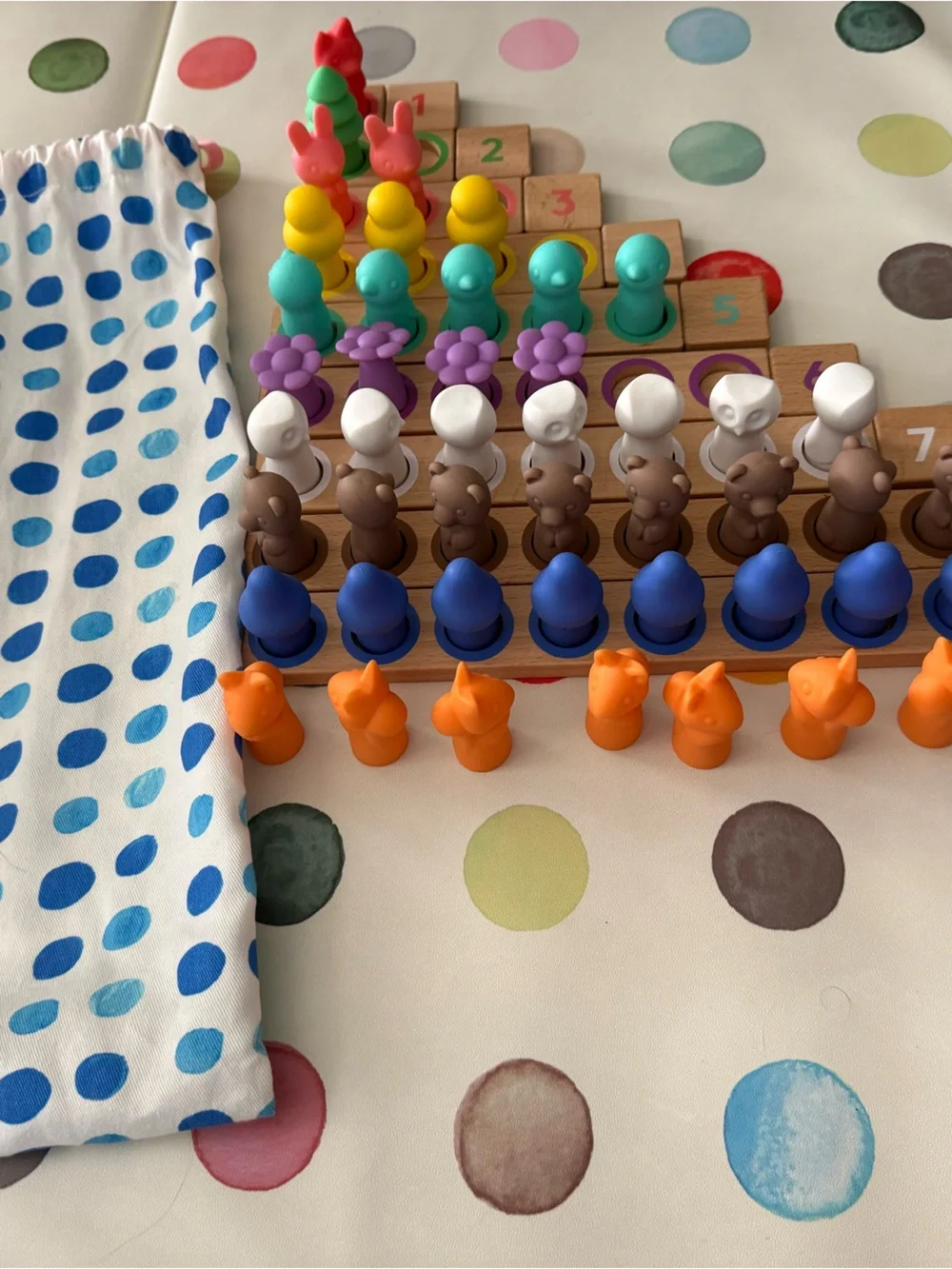 Lovevery. Montessori Math Bars & Number Tiles - not completed